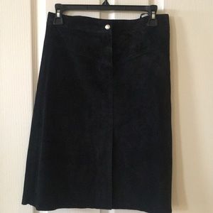 Bebe black suede skirt